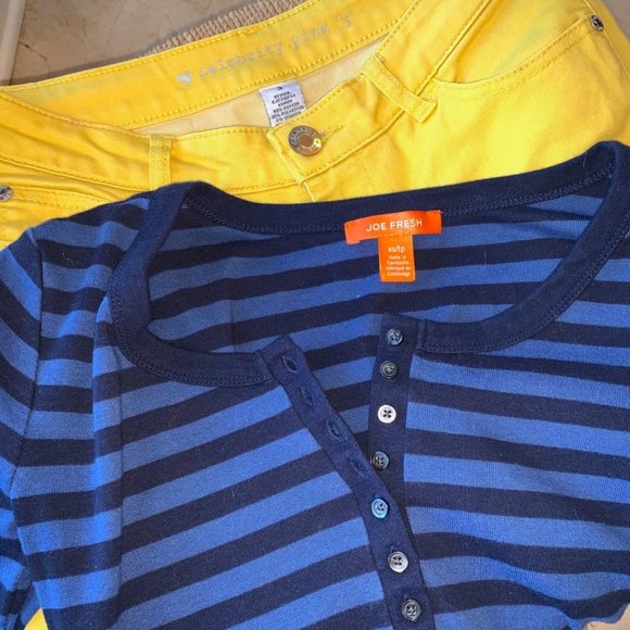 Joe Fresh Striped Henley Top - Picture 2 of 2